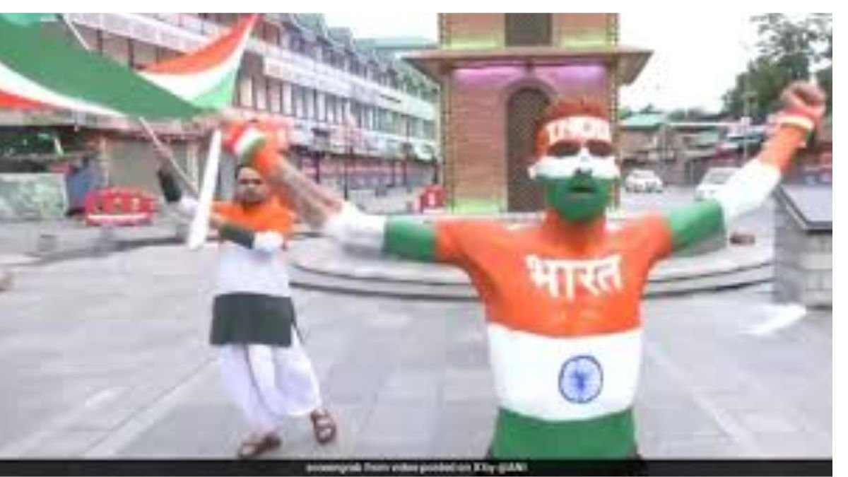 To show patriotism and give the message of national unity in Jammu and Kashmir, two persons from Rajasthan and Gujarat hoisted the national flag here.