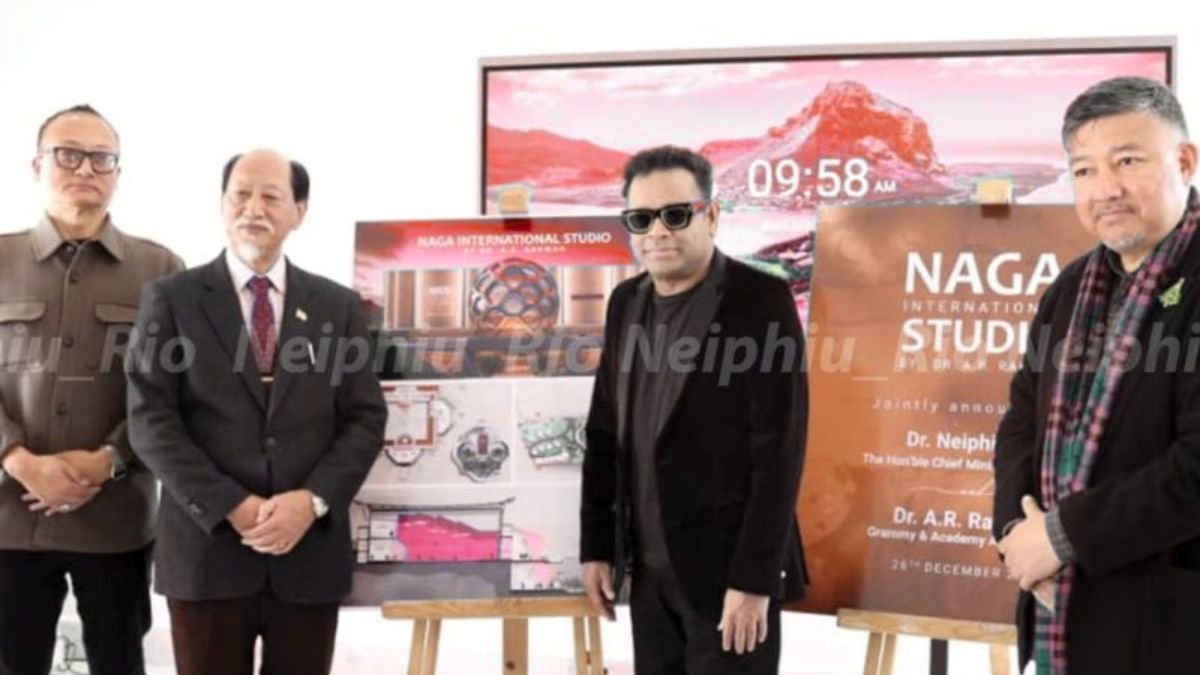 नागालैंड के मुख्यमंत्री नेफ्यू रियो और संगीत मार्तण्ड ए.आर. रहमान ने शुक्रवार को ए.आर. रहमान द्वारा नागा अंतरराष्ट्रीय स्टूडियो की स्थापना की घोषणा की। यह अत्याधुनिक रेकॉर्डिंग एवं रिहर्सल सुविधा कोहिमा में स्थापित की जाएगी।